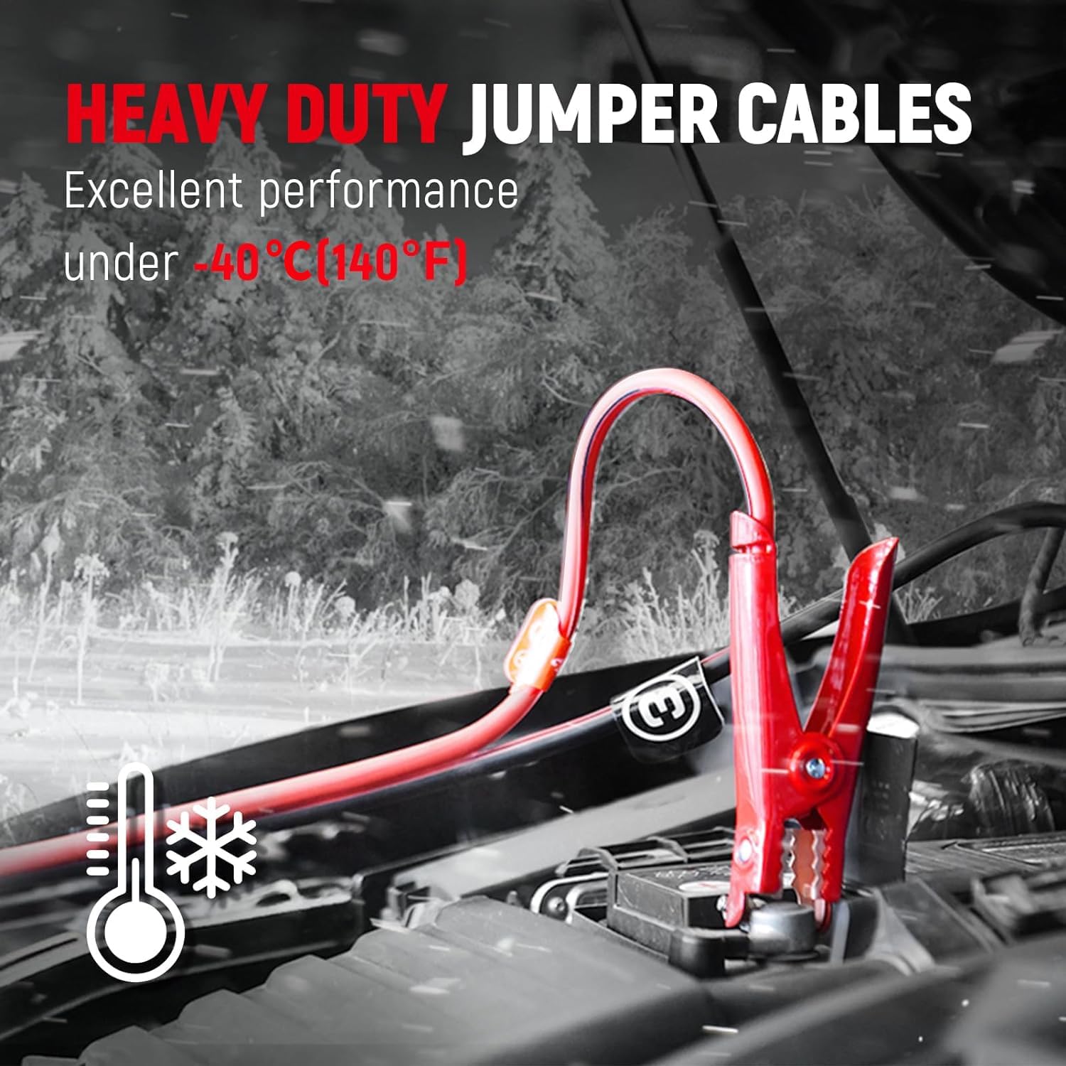 TOPDC 4 Gauge 20 Feet Jumper Cables for Car, SUV and Trucks Battery with Carry Bag
