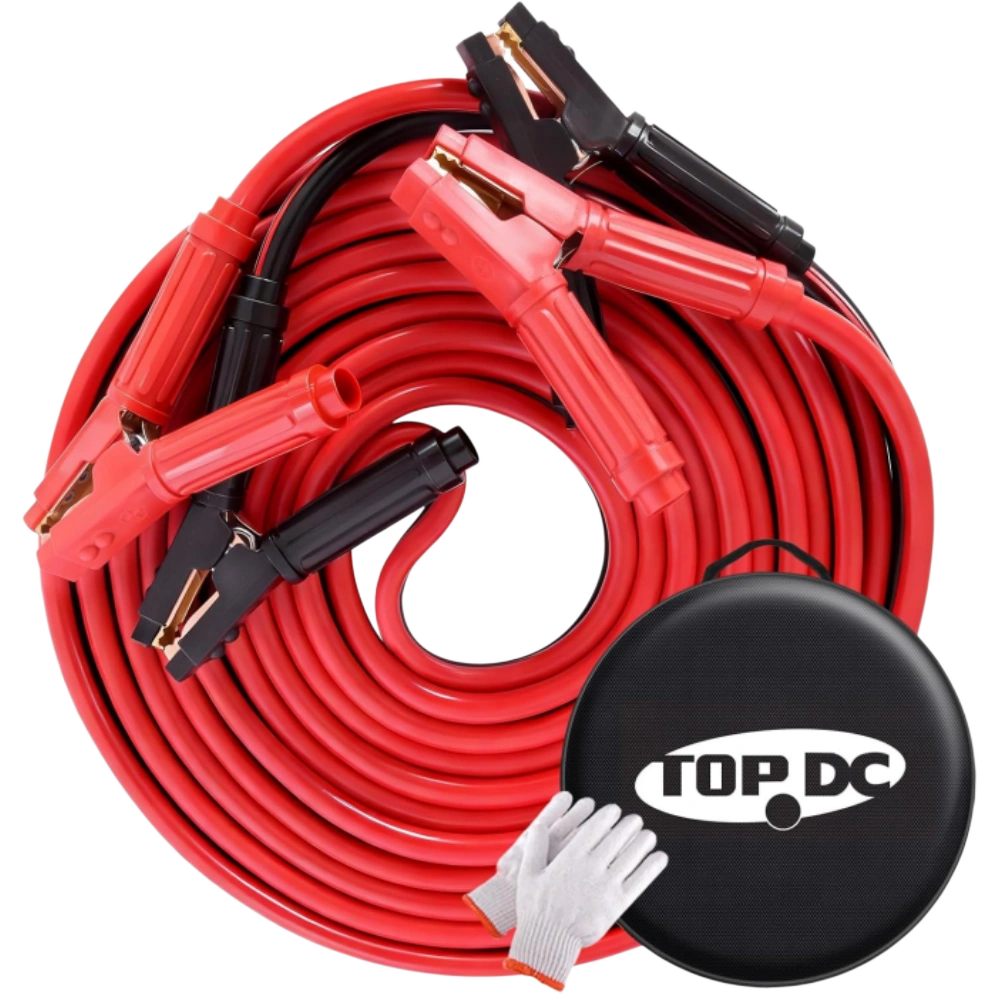 TOPDC Jumper Cables Heavy Duty 0 Gauge 30 Feet 1000Amp Booster Cables for Car Battery
