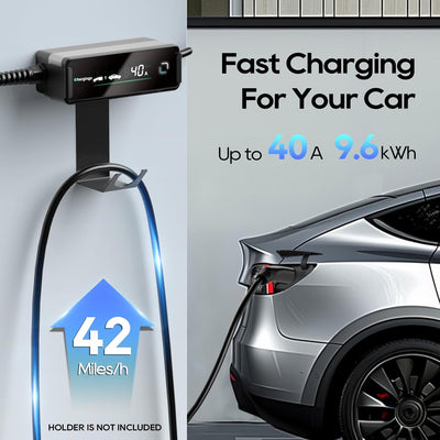 Chargingo 40A Portable Tesla EV Charger | NACS, 9.6kW, 25-ft Cable