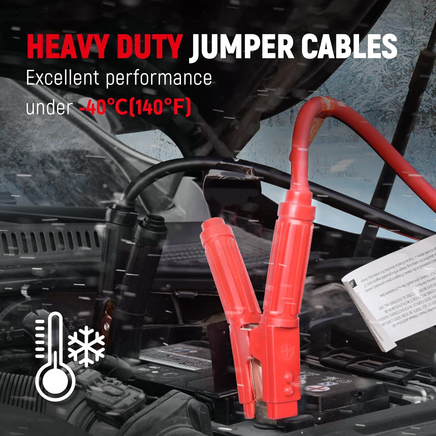 TOPDC Jumper Cables Heavy Duty 0 Gauge 30 Feet 1000Amp Booster Cables for Car Battery