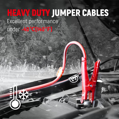 TOPDC 4 Gauge 25ft Heavy-Duty Jumper Cables