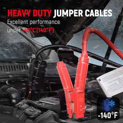 TOPDC 0 Gauge 30ft Jumper Cables with Quick Connect Plug