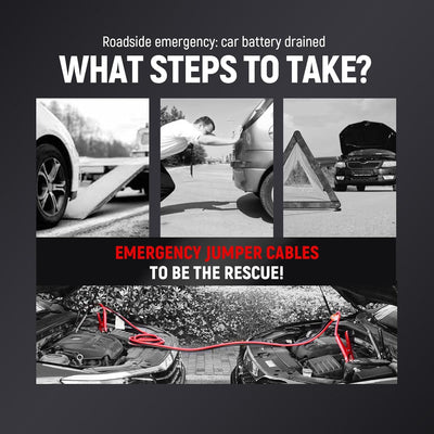 TOPDC 4 Gauge 16 Feet Jumper Cables for Car, SUV and Trucks Battery with Carry Bag