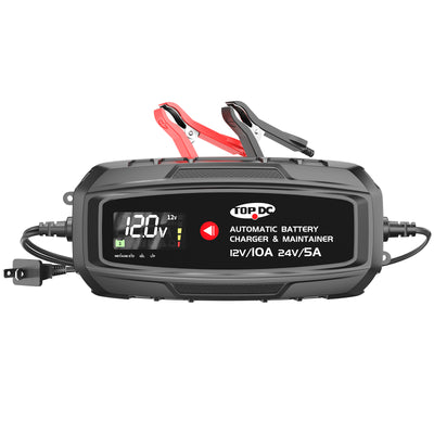 TOPDC 10A 12V/24V Smart Battery Charger