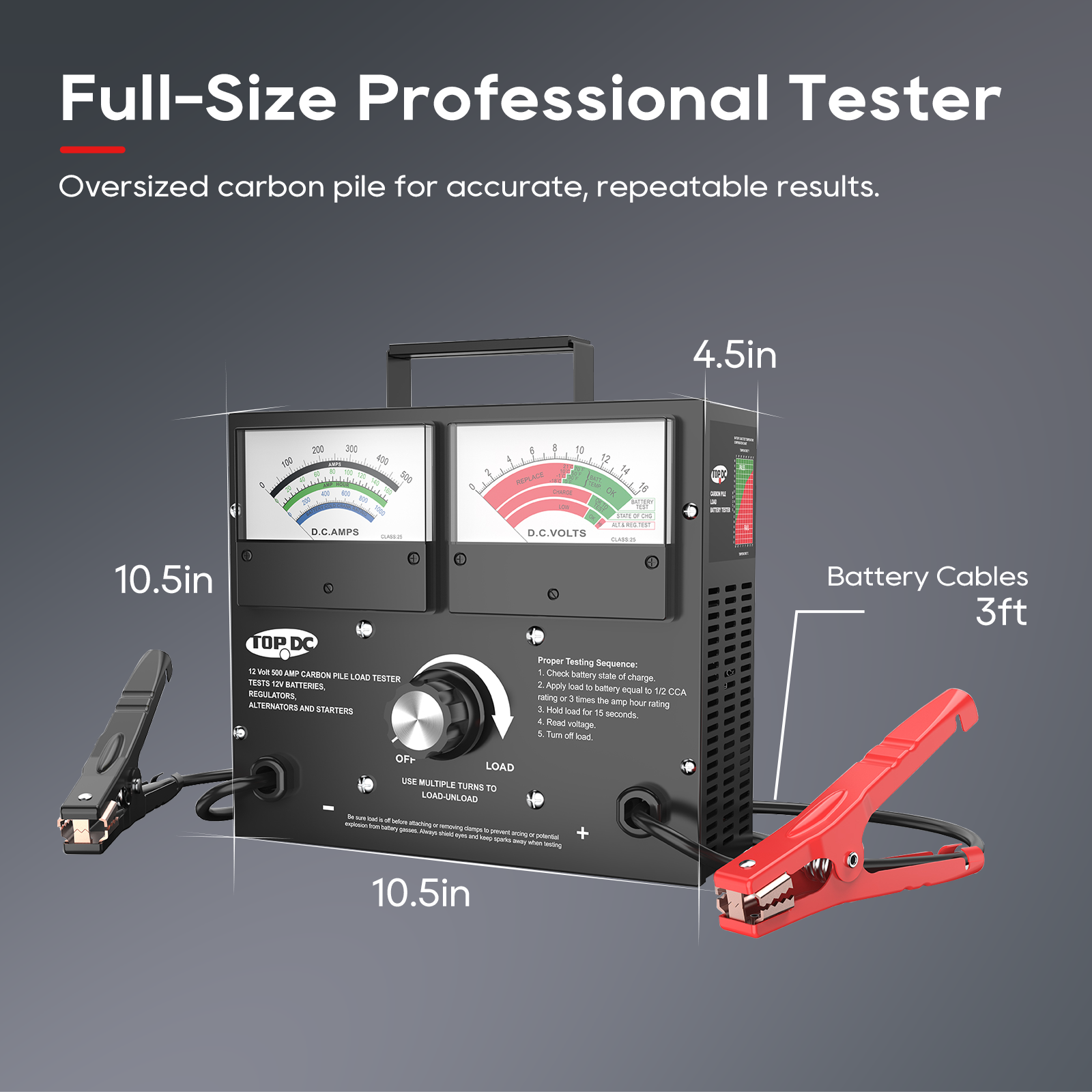 TOPDC Pro 500A Carbon Pile Load Tester